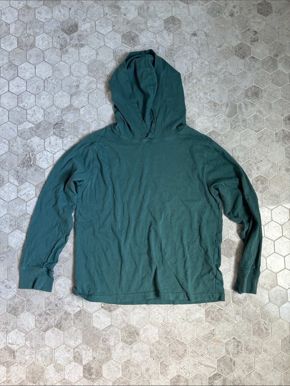 Boy’s J. Crew Forest Green Hooded Long-Sleeve Shirt